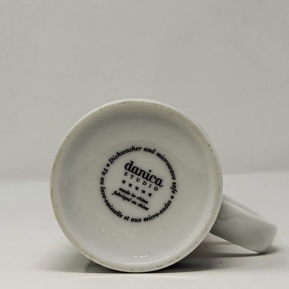 Danica Studio Secret Garden Cat Mug Botanical Floral Coffee Cup Ceramic - Picture 4 of 5